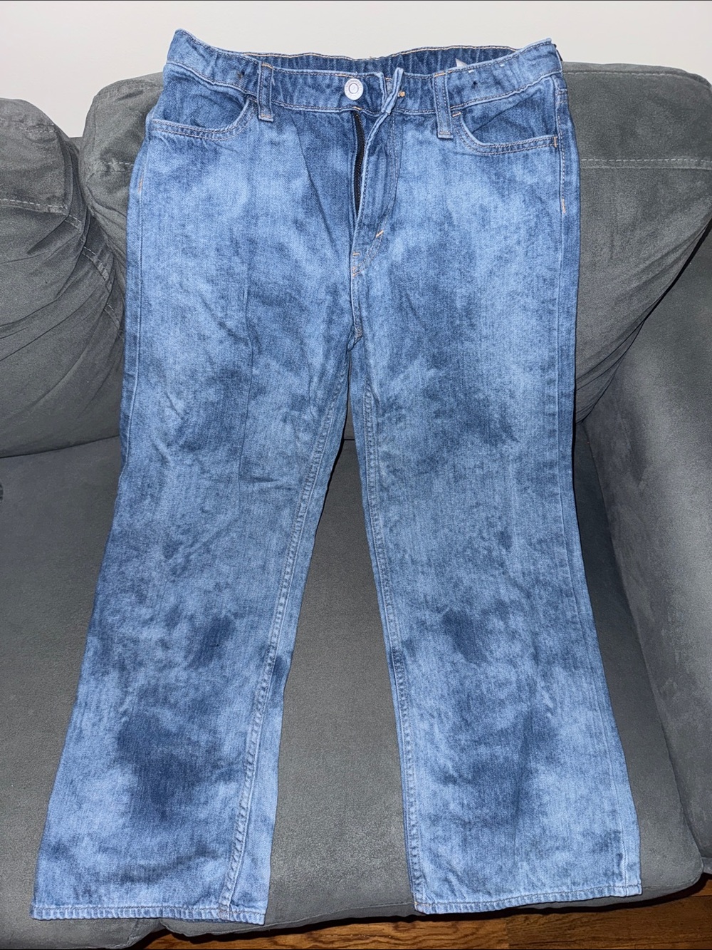 H&M Kids Blue Tie-Dye Wash Flare Jeans